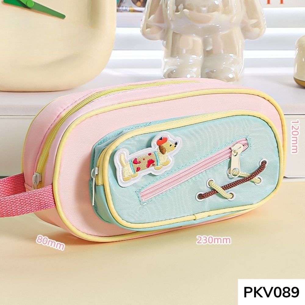 Bóp viết ,hộp bút phối màu nhiều ngăn dung tích lớn style Hàn Quốc học sinh các cấp PKV089 gagastore