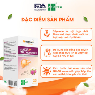Thực Phẩm Bảo Vệ Sức Khỏe Nano Silymarin OIC NEW Tăng Cường Chức Năng Gan Bảo Vệ Gan Lọ 30 Viên