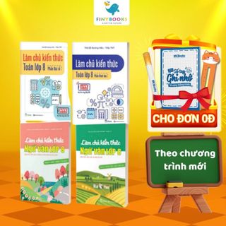 Sách - Combo Trọn bộ làm chủ kiến thức Toán - Ngữ văn lớp 8 - Tài liệu ôn thi hiệu quả