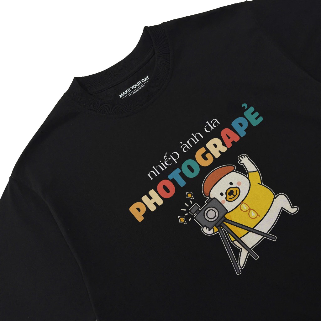 Áo Thun In Chữ Hài Hước Nhiếp Ảnh Da Photograper Câu Nói Text Hài Ngành nghề Công Việc Form Rộng Cotton 250gsm