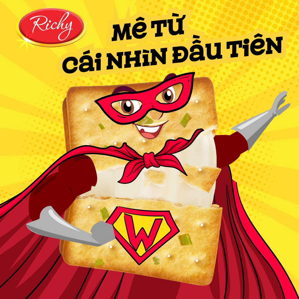[TẶNG QUẠT ĐƠN 180K]  Combo 2 Bánh Kenju kem dẻo túi 186g, Bánh Kenju rau củ túi 192g, Bánh Kẹo Richy