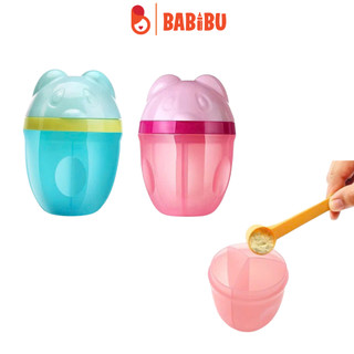Hộp đựng sữa bột chống ẩm 3 ngăn hình gấu dễ thương dung tích 180g