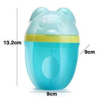 Hộp đựng sữa bột chống ẩm 3 ngăn hình gấu dễ thương dung tích 180g
