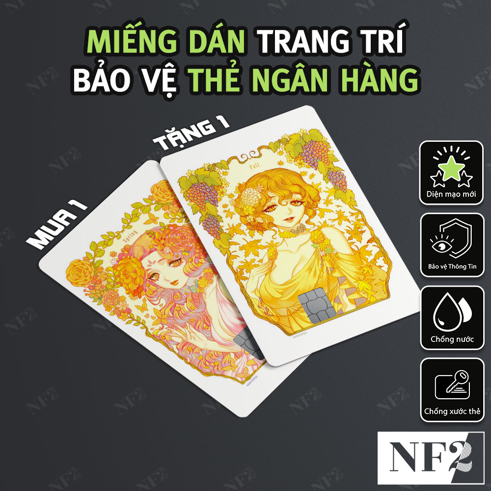 Miếng Dán Trang Trí FOUR SEASONS - DecalSticker Thẻ ATM (Thẻ Chung Cư, Thẻ Xe, Debit, Credit) NF2