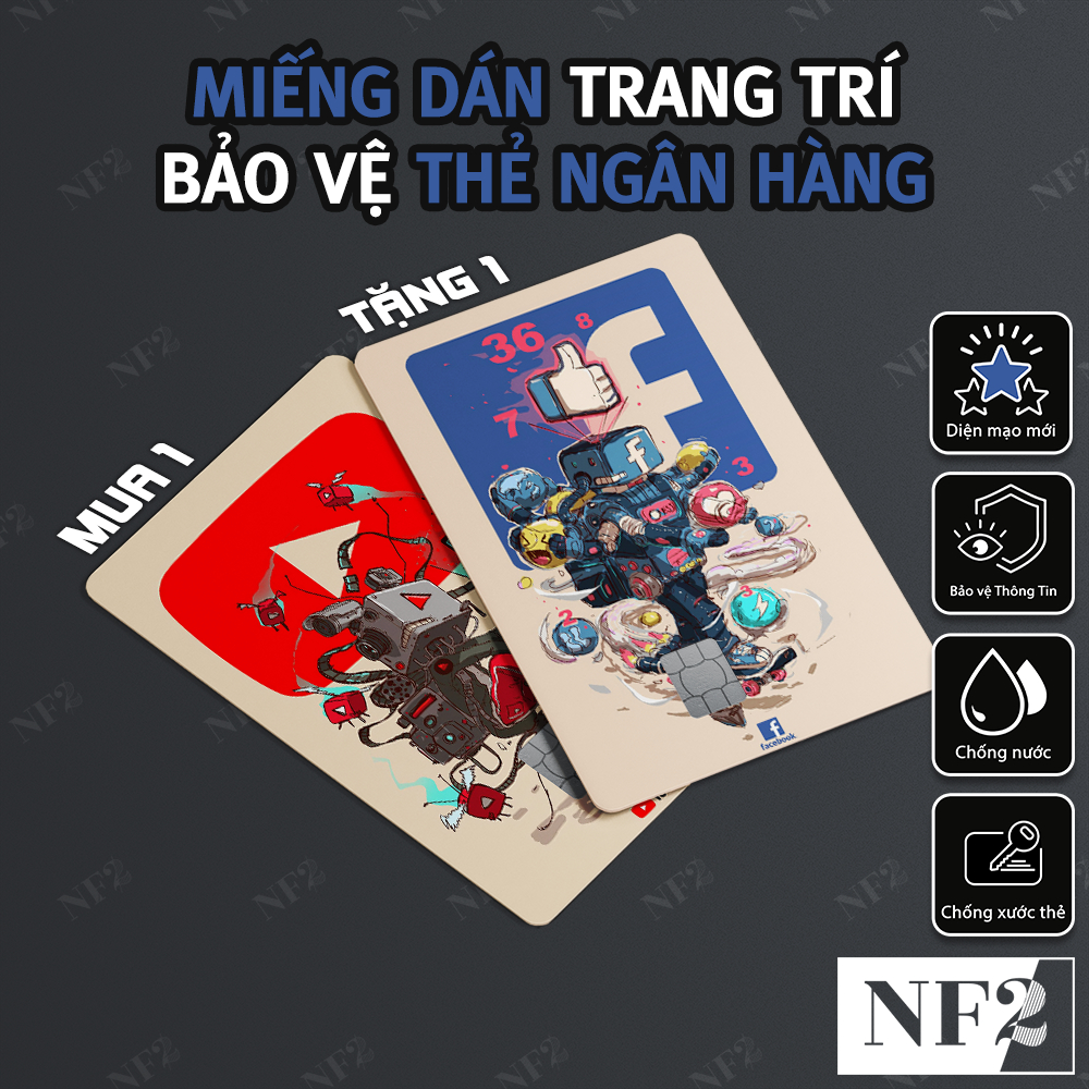 Miếng Dán Trang Trí BRANDS CARD - Decal Sticker Thẻ ATM (Thẻ Chung Cư, Thẻ Xe, Debit, Credit) NF2