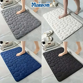 Thảm Lau Chân Nhà Tắm Siêu Thấm Hút MAISON Họa Tiết Đá Nổi Đẹp Chống Trơn Trượt Loại Dày 1.5CM