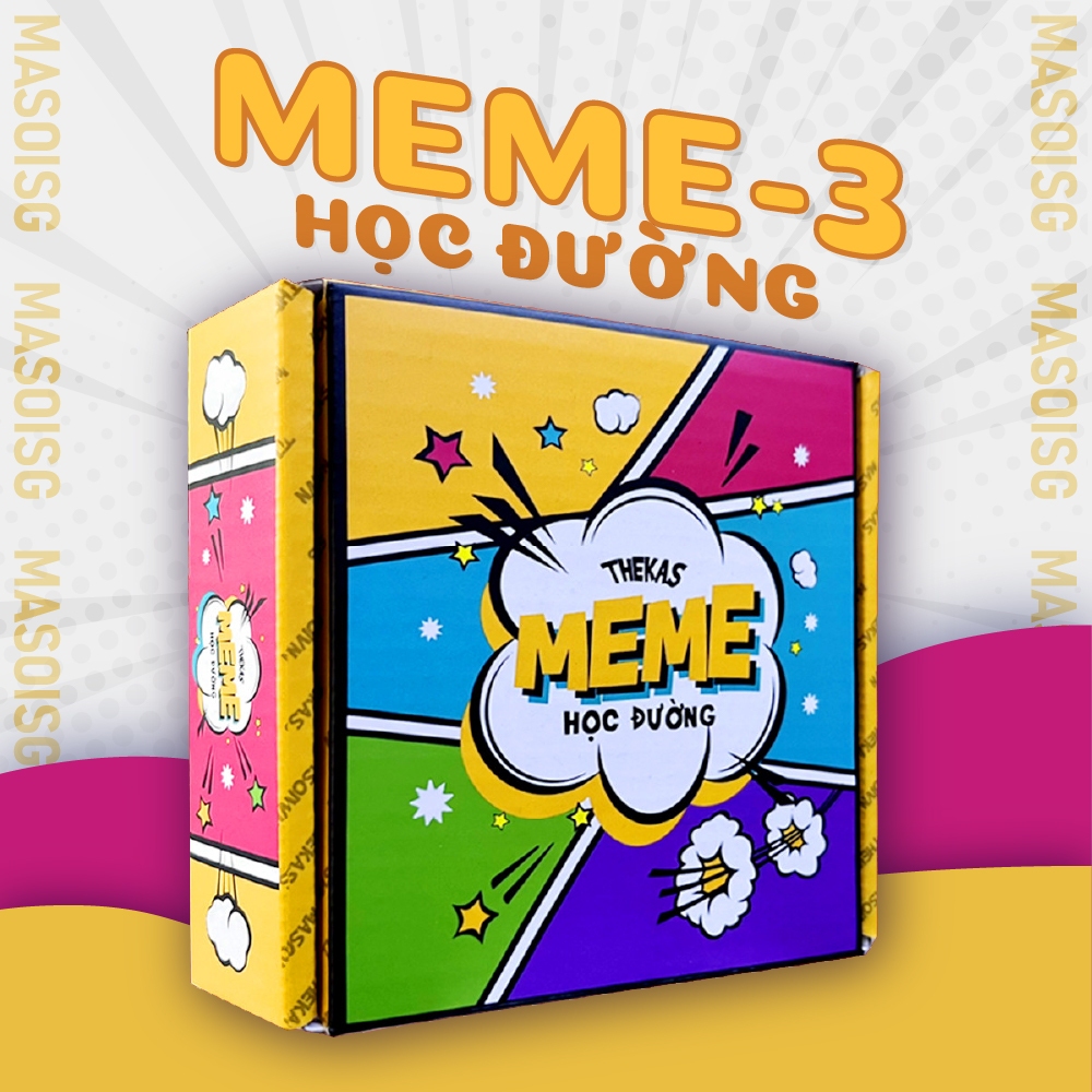 Bộ Bài Meme 3 Học Đường 120 Lá Giấy Cứng Giải Trí Bạn Bè Tiệc Tùng The KAS