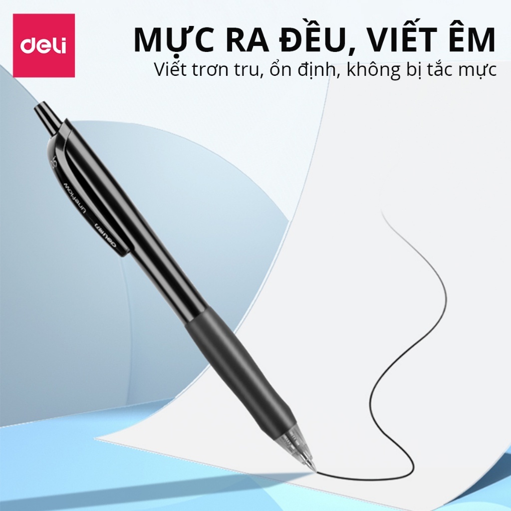Bút Gel Deli 0.5mm Mực Đen S260 S60PRO S08 Viết Trơn Mượt Bút Ký Tên Cao Cấp Cho Doanh Nhân Văn Phòng Cao Cấp Dùng Thi