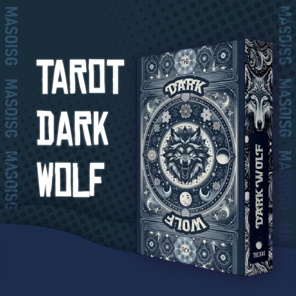 Bộ Bài Ma Sói Tarot Dark Wolf 30 Song Ngữ Lá Bài Dành Cho Mọi Lứa Tuổi, Bộ Bài Ma Sói Đen Tối Việt Hoá