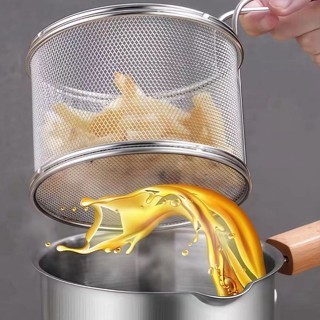 Nồi Inox 304 Cao Cấp bếp từ Chiên Ngập Dầu Chubby Chef 2in1 - Kèm Rổ Chiên Lọc Dầu Nấu Được Bếp Từ an toàn sức khỏe