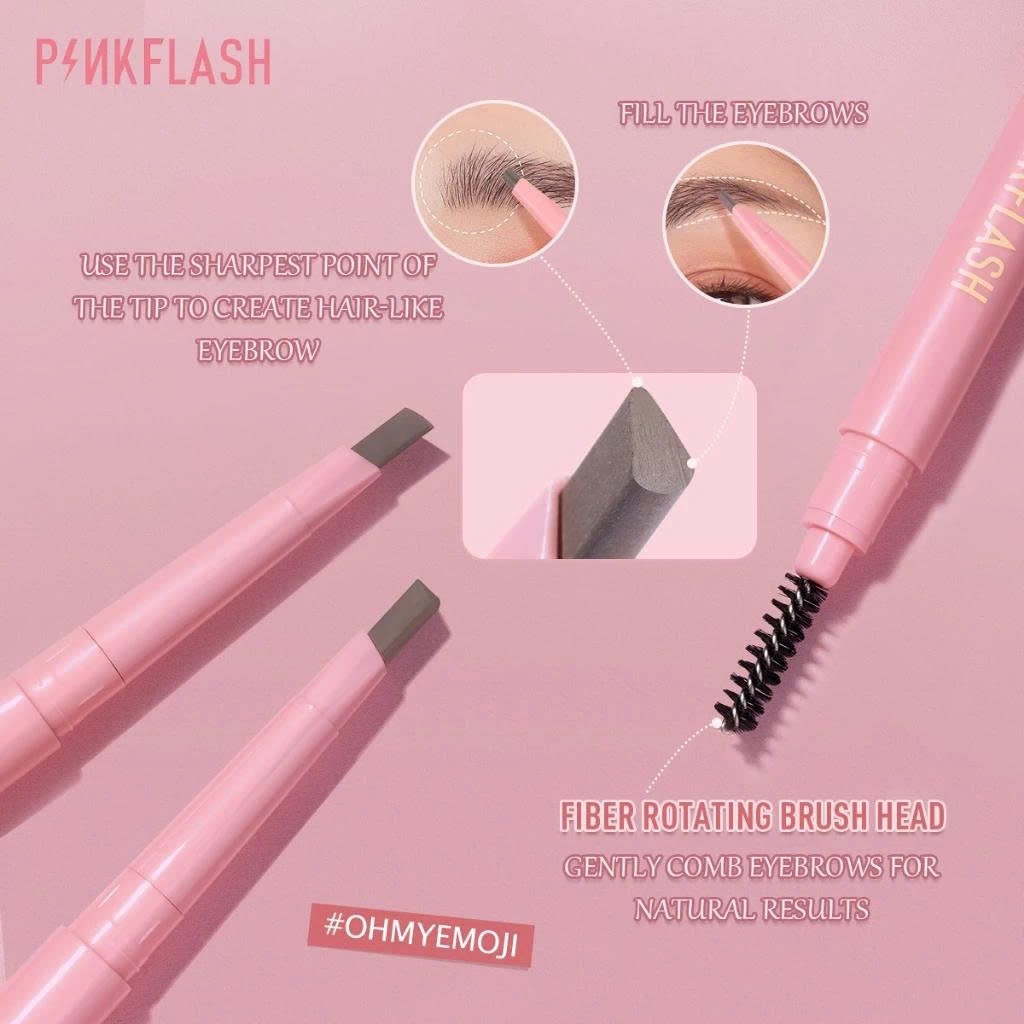 PINKFLASH Bút Kẻ Lông Mày OhMyEmoji Dễ Tán Chống Nước Lâu Trôi 0.2g | NHÍM HOUSE