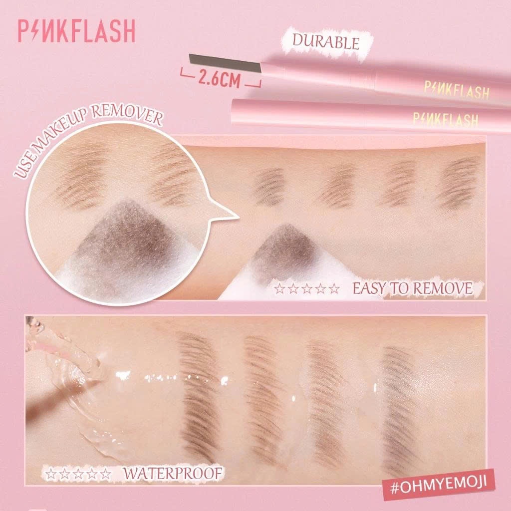 PINKFLASH Bút Kẻ Lông Mày OhMyEmoji Dễ Tán Chống Nước Lâu Trôi 0.2g | NHÍM HOUSE