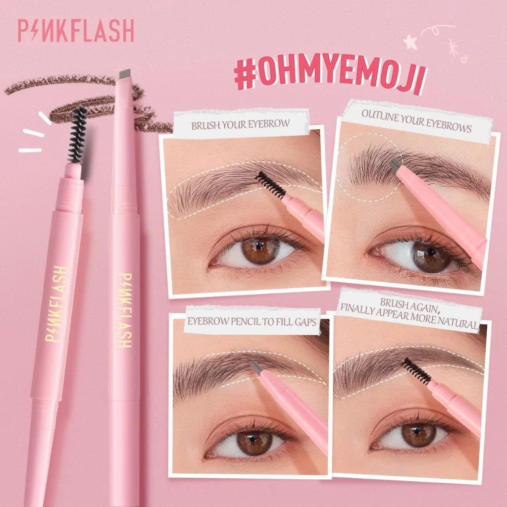 PINKFLASH Bút Kẻ Lông Mày OhMyEmoji Dễ Tán Chống Nước Lâu Trôi 0.2g | NHÍM HOUSE