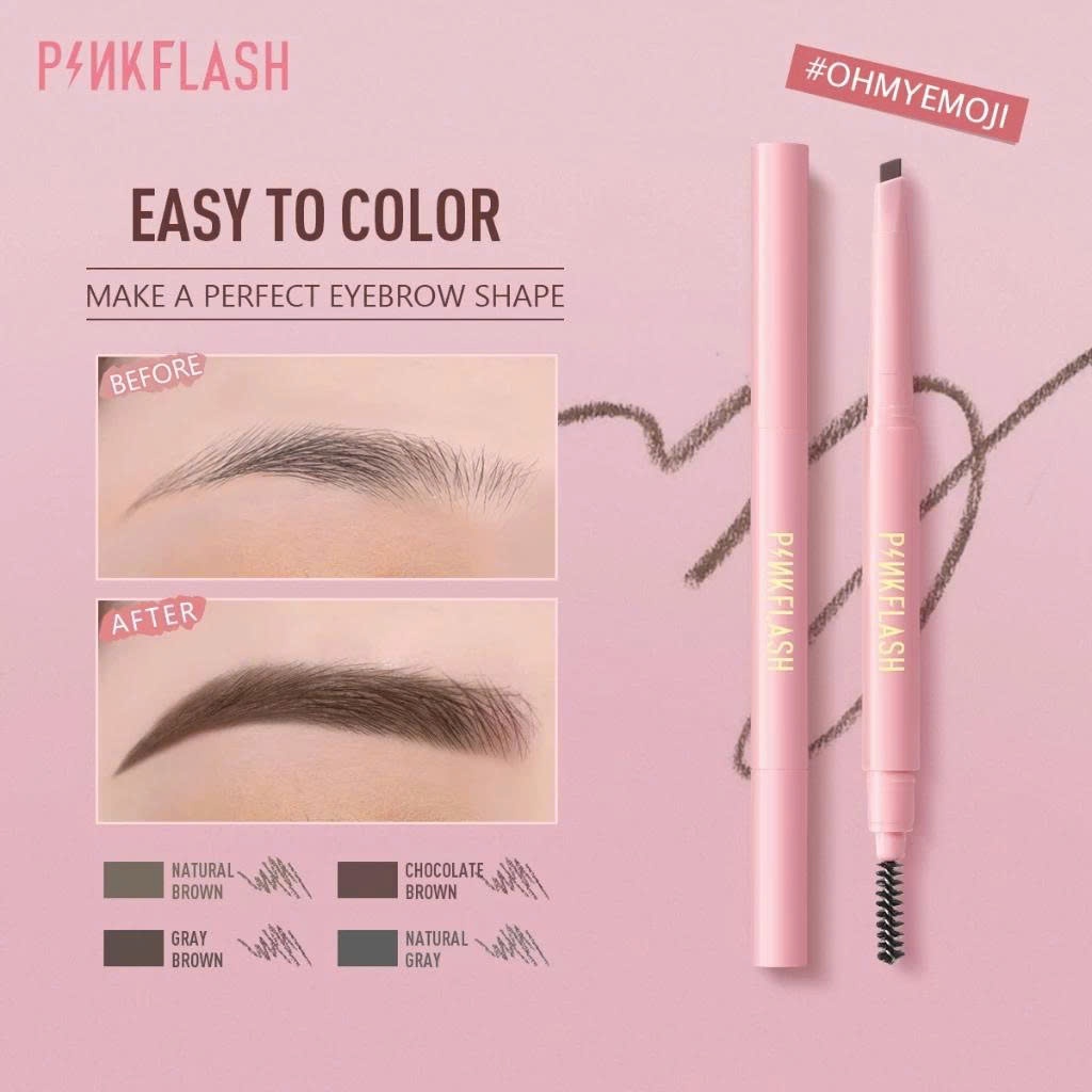 PINKFLASH Bút Kẻ Lông Mày OhMyEmoji Dễ Tán Chống Nước Lâu Trôi 0.2g | NHÍM HOUSE