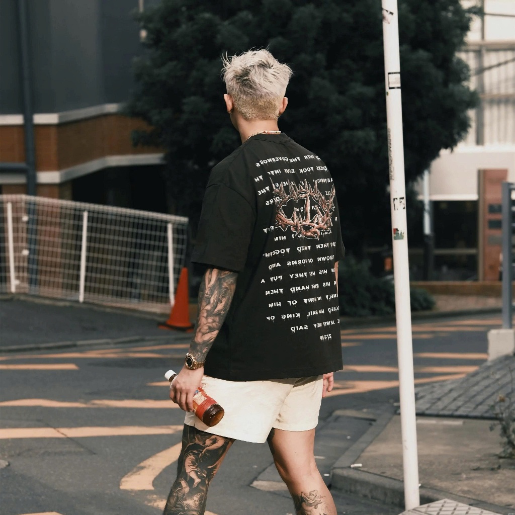 Áo thun Stee Cổ tròn MOB Localbrand ICVCVNI Unisex Cotton