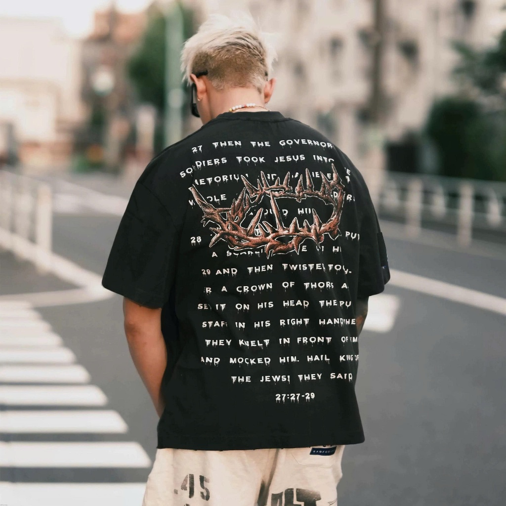 Áo thun Stee Cổ tròn MOB Localbrand ICVCVNI Unisex Cotton