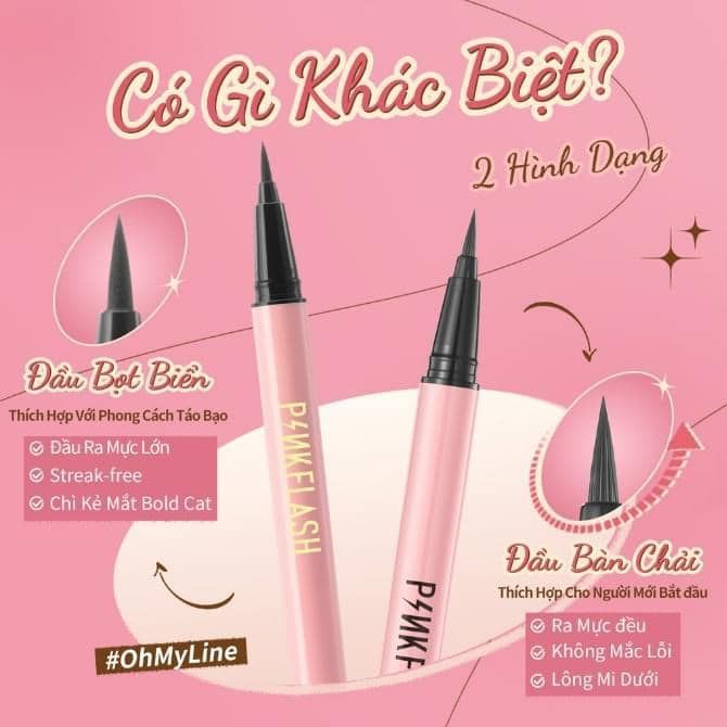 PINKFLASH Bút kẻ mắt dạng lỏng nhanh khô chống nước lâu trôi 30g | NHÍM HOUSE