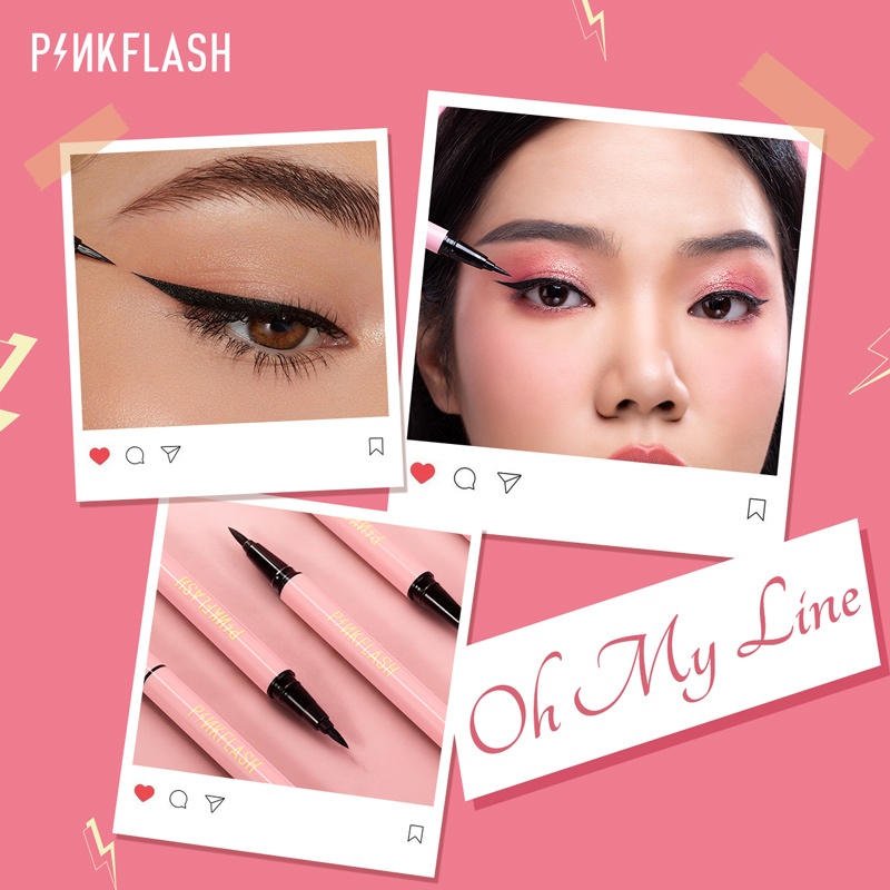 PINKFLASH Bút kẻ mắt dạng lỏng nhanh khô chống nước lâu trôi 30g | NHÍM HOUSE