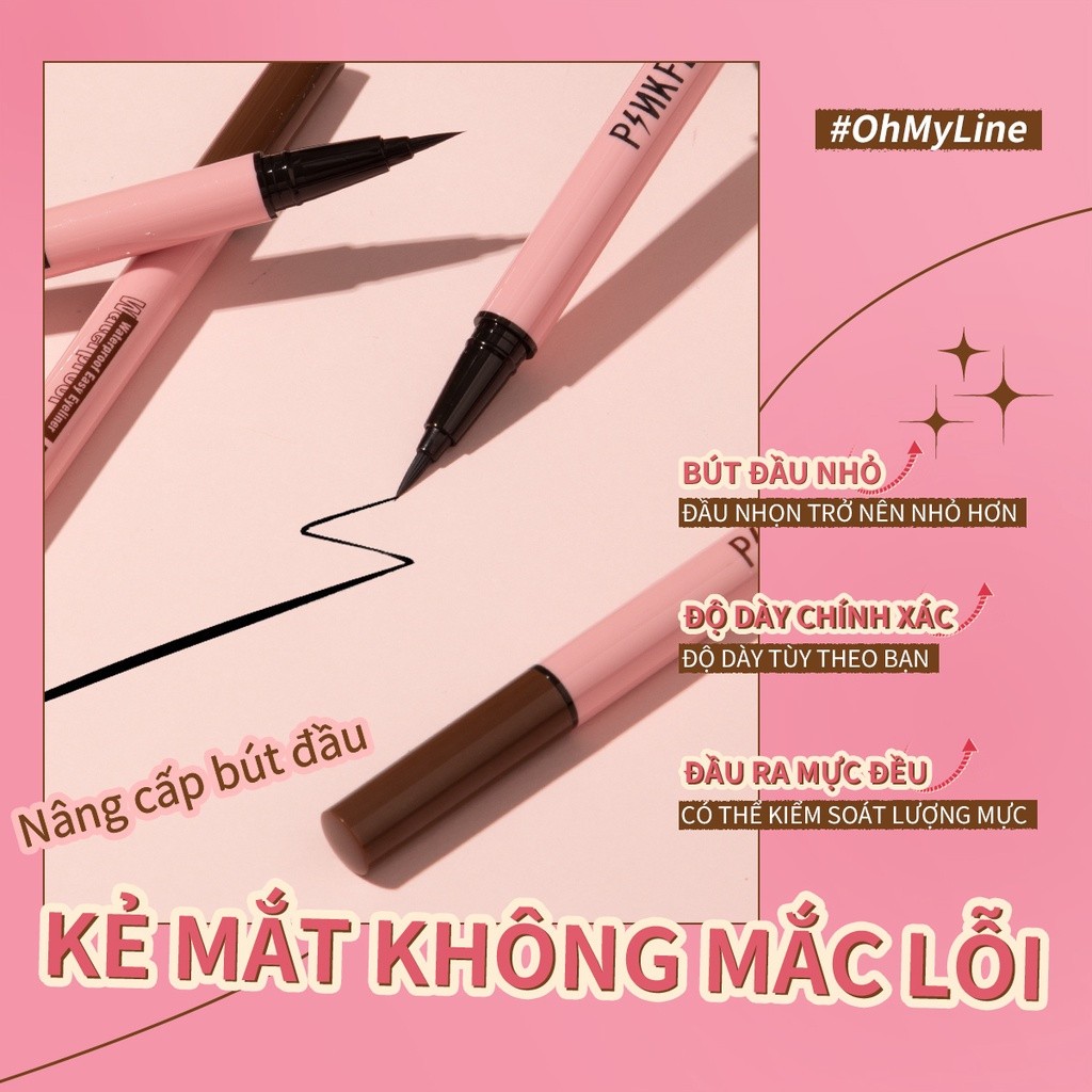 PINKFLASH Bút kẻ mắt dạng lỏng nhanh khô chống nước lâu trôi 30g | NHÍM HOUSE
