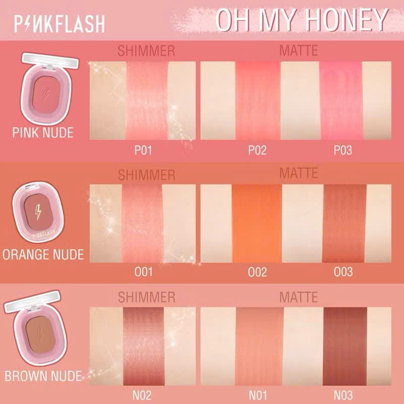 PINKFLASH Phấn má hồng trang điểm làm đẹp lâu trôi 30g | NHÍM HOUSE