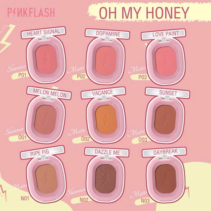 PINKFLASH Phấn má hồng trang điểm làm đẹp lâu trôi 30g | NHÍM HOUSE