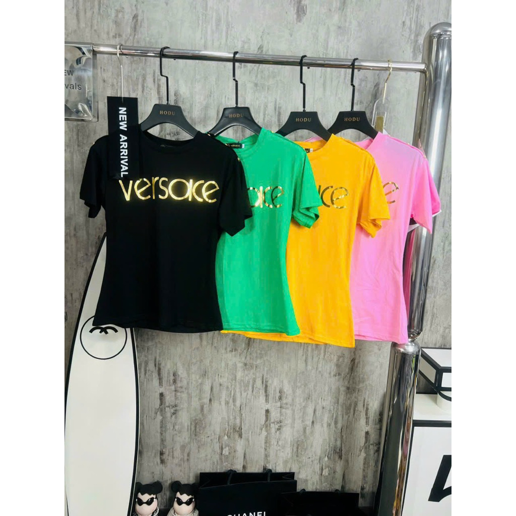 Áo thun ôm body chữ Versace nhiều màu