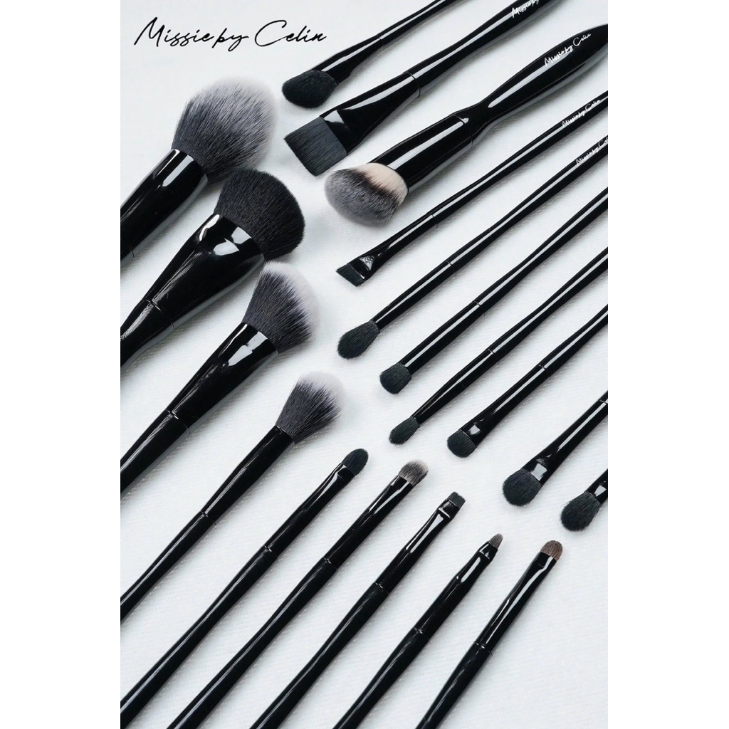 Bộ cọ trang điểm 23 cây Missie by Celin – lông mềm mịn, đủ chức năng – kèm túi đựng sang xịn.