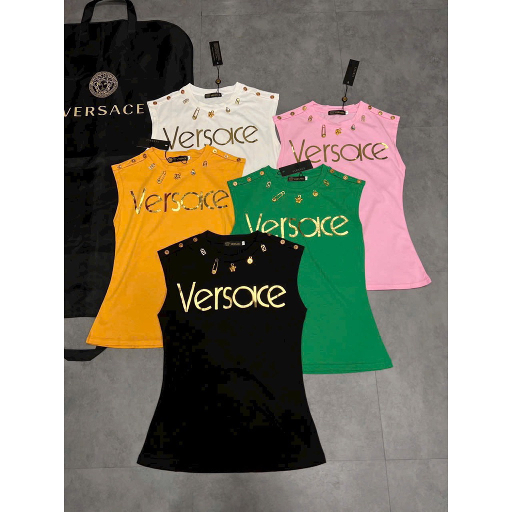 Áo thun ôm body chữ Versace nhiều màu