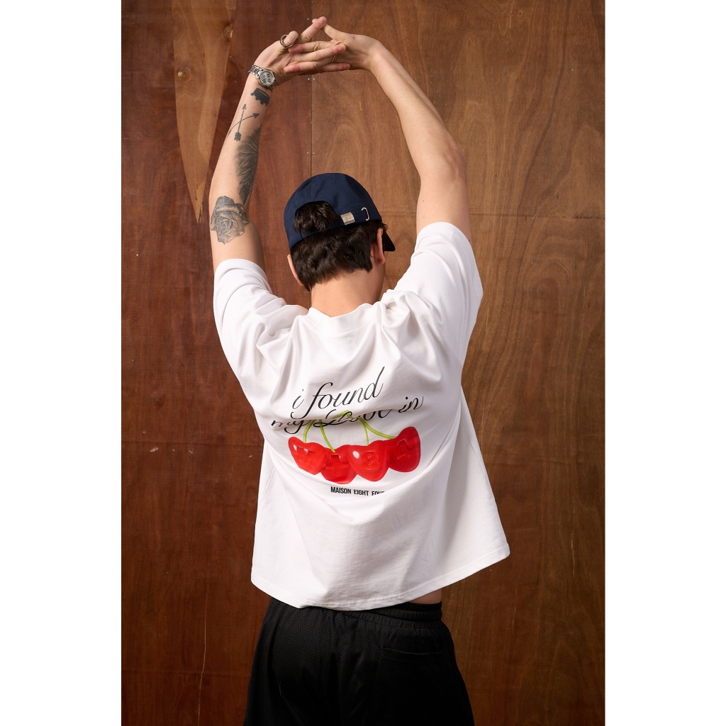 Áo thun CHERRY TEE  - 100% cotton 300gsm [đã xử lý co rút] - MAISON EIGHT FOUR