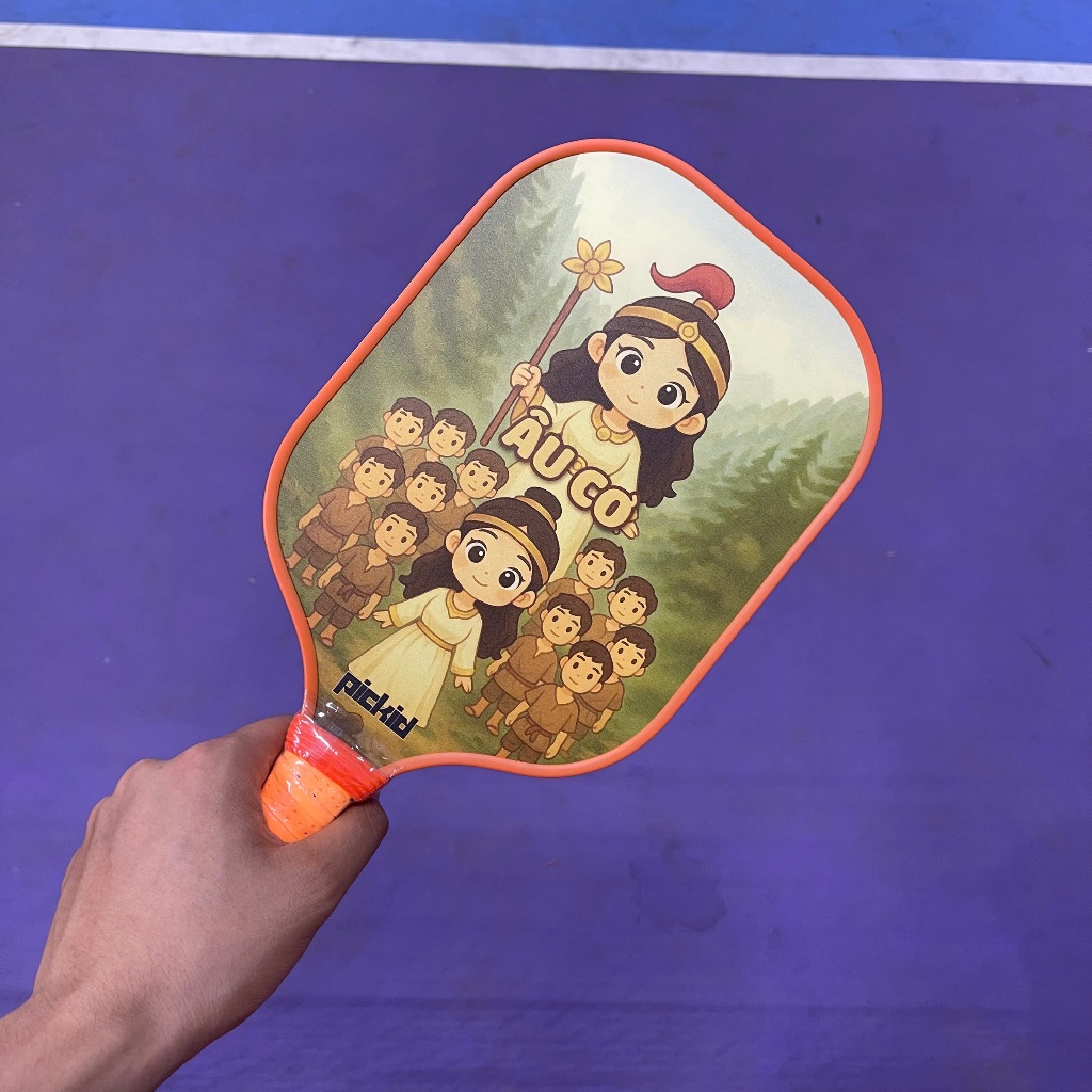 Vợt Pickleball trẻ em 4-6 Tuổi chính hãng PICKID Fiberglass in 5D nhân vật Lịch Sử Việt Nam BS