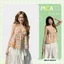 Áo kiểu cổ yếm dây buộc nơ kiểu cúp ngực MCA hoạ tiết hoa mùa hè A51392