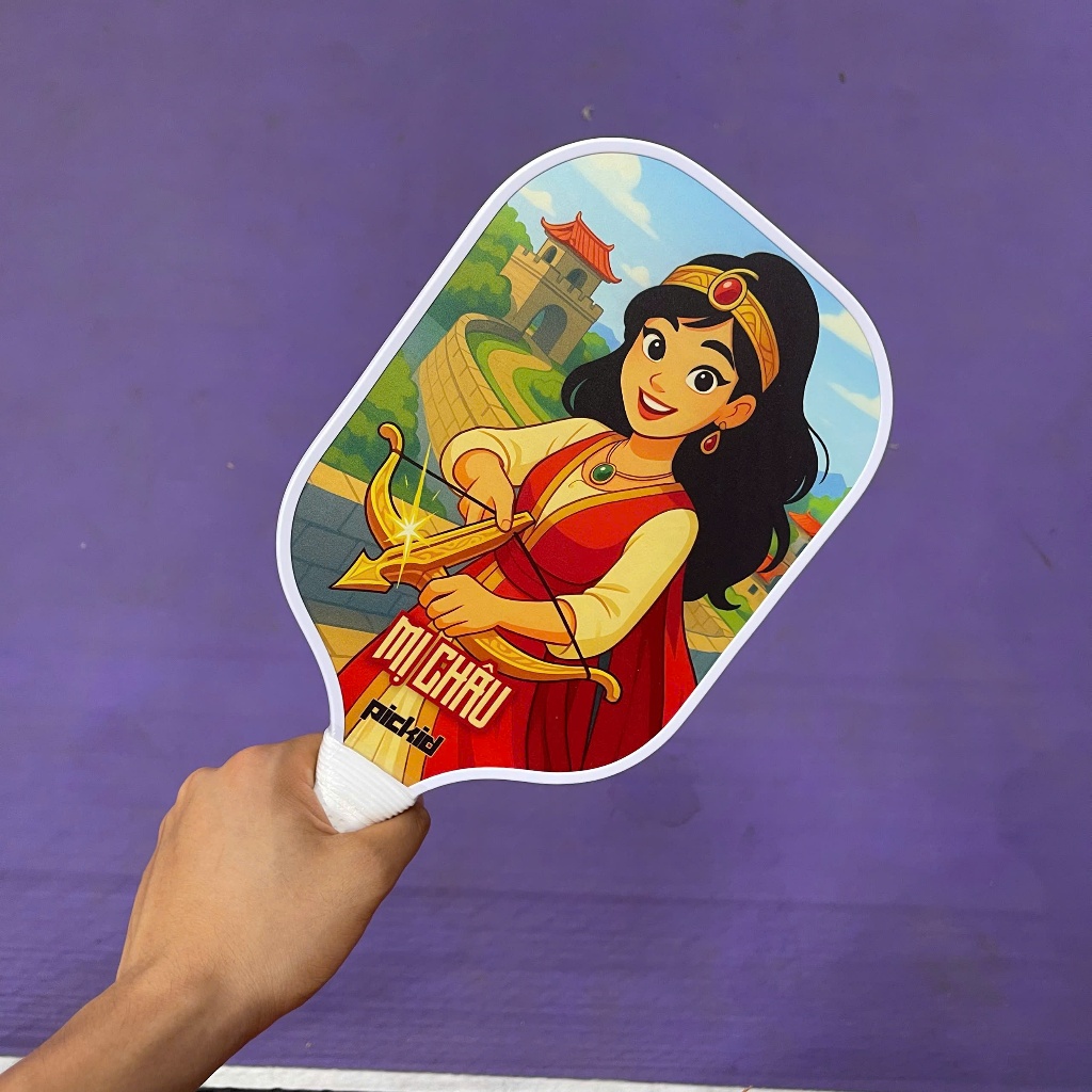 Vợt Pickleball trẻ em 6 - 12 Tuổi chính hãng PICKID Fiberglass in 5D nhân vật Lịch Sử Việt Nam BS