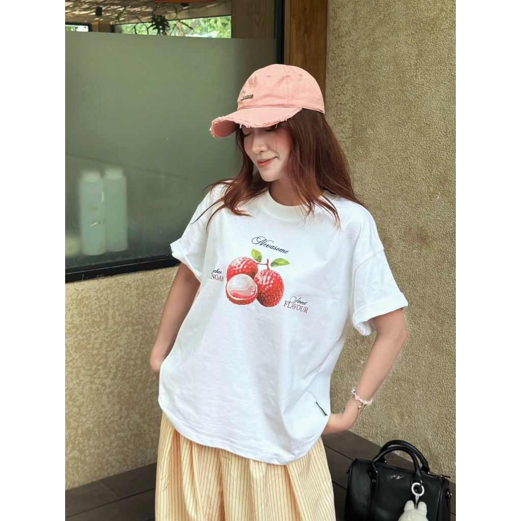 Áo Thun Boxy Fun And Fruits Cotton 250gsm Local Brand Nevasome Tay Lỡ Form Boxy Rộng Nam Nữ Menswear Womenswear