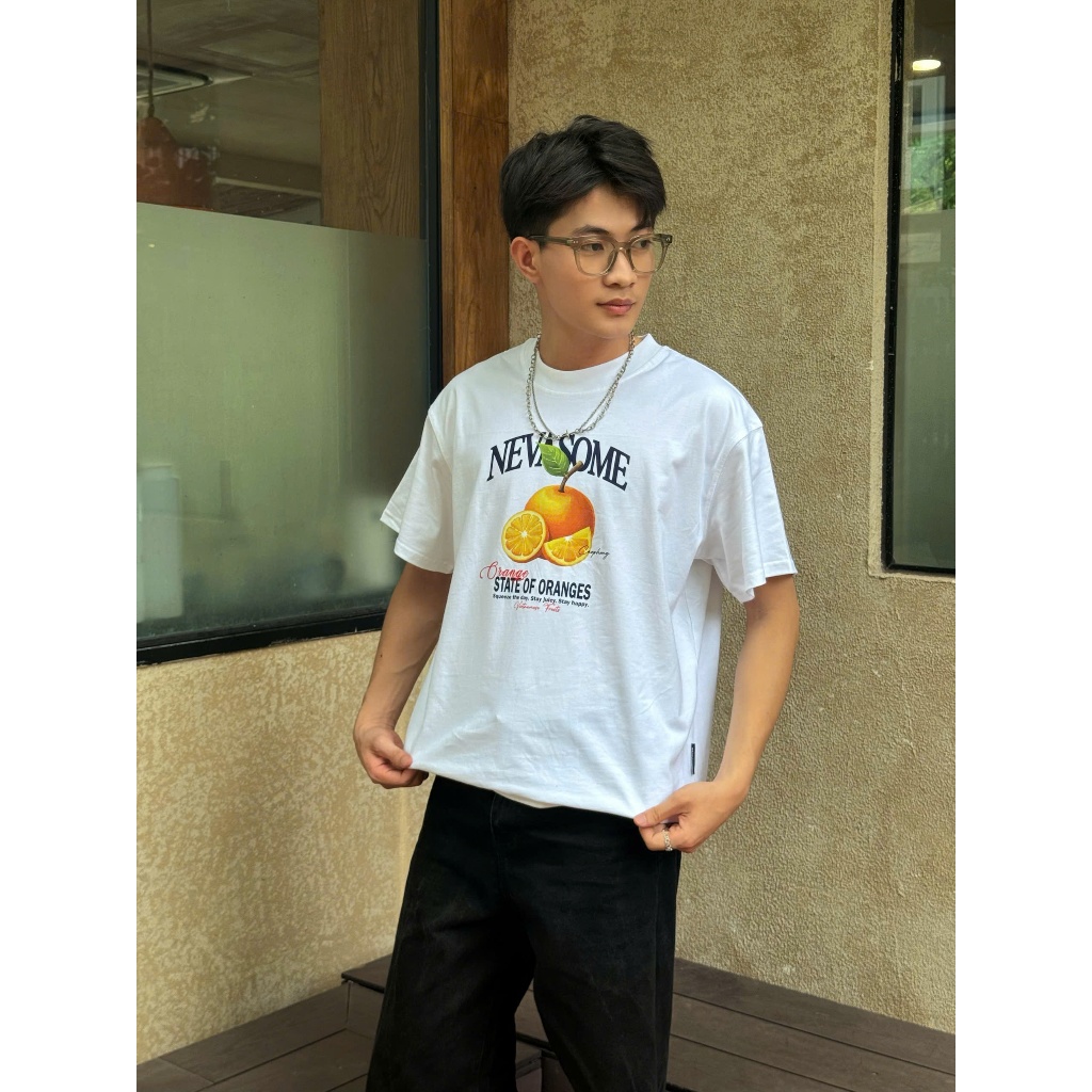 Áo Thun Boxy Fun And Fruits Cotton 250gsm Local Brand Nevasome Tay Lỡ Form Boxy Rộng Nam Nữ Menswear Womenswear