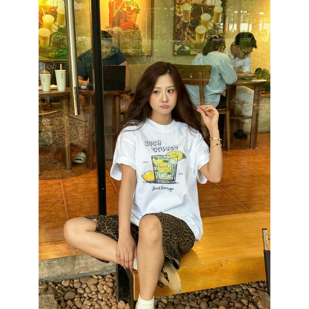Áo Thun Boxy Fun And Fruits Cotton 250gsm Local Brand Nevasome Tay Lỡ Form Boxy Rộng Nam Nữ Menswear Womenswear