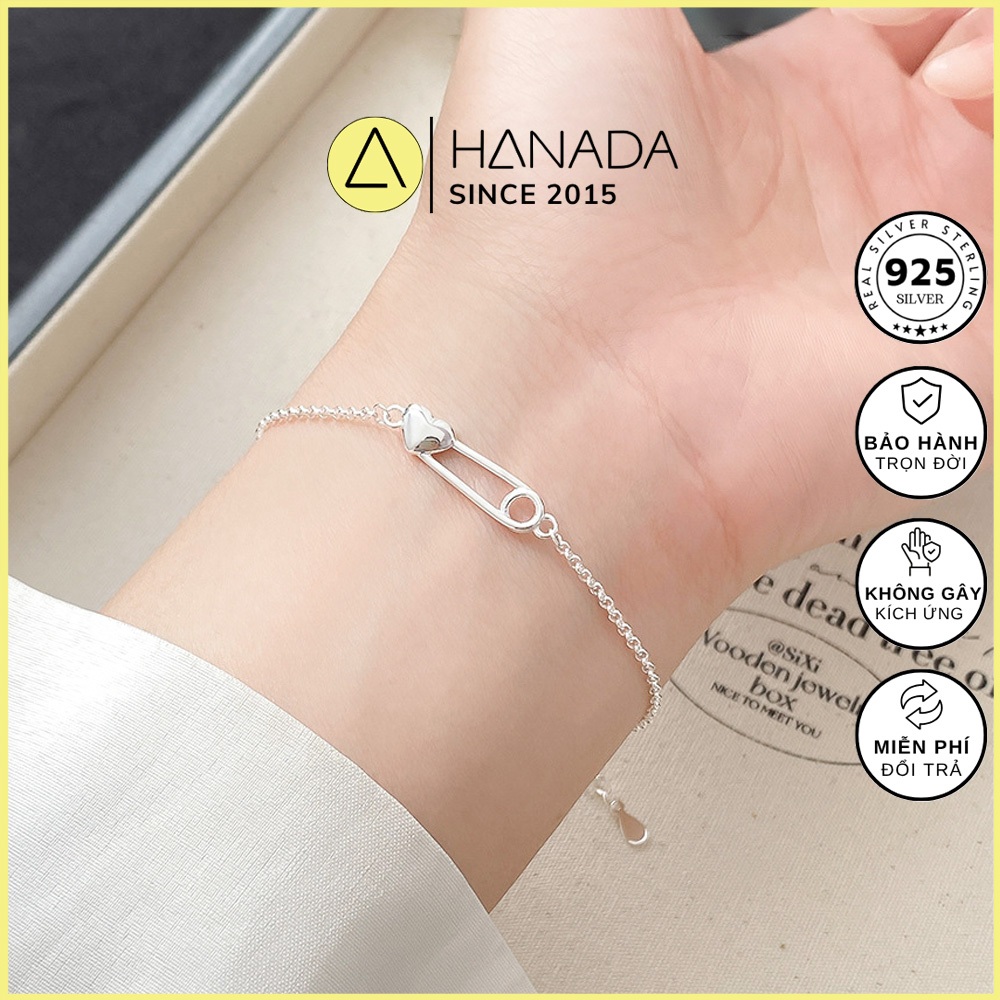 [BH TRỌN ĐỜI] Lắc tay Bạc 925 Hanada Safety Pin Trơn , Vòng Tay 2585 ...