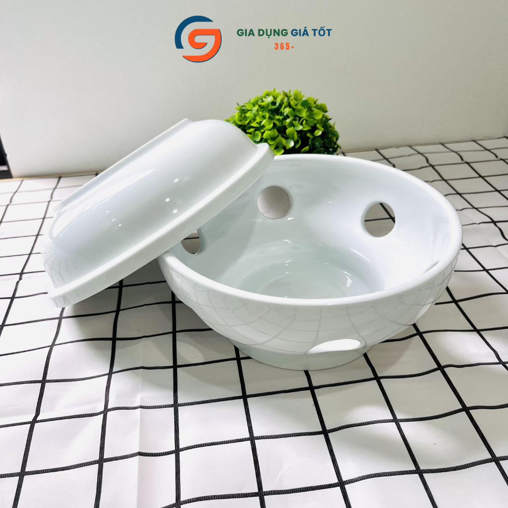 Bát hâm nóng thức ăn bằng nến LOHACO - tô sứ dày giữ nhiệt cháo, lẩu, súp