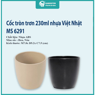 Cốc tròn trơn 230ml nhựa VIỆT NHẬT - Uống nước, trà đá, buffet, hàng quán - MS: 6291