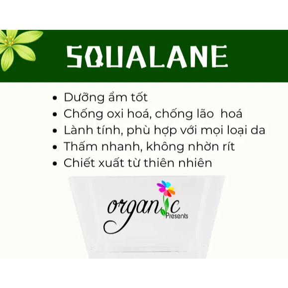 NGUYÊN LIỆU SQUALANE 10mL 25mL
