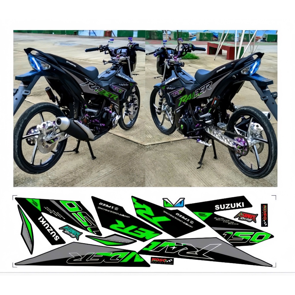 Tem rời RAIDER 150 chất liệu in 3 lớp chống nước không phai màu nhãn dán