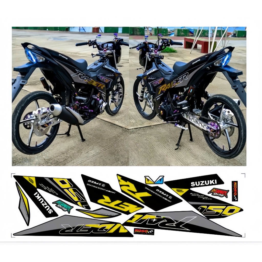 Tem rời RAIDER 150 chất liệu in 3 lớp chống nước không phai màu nhãn dán