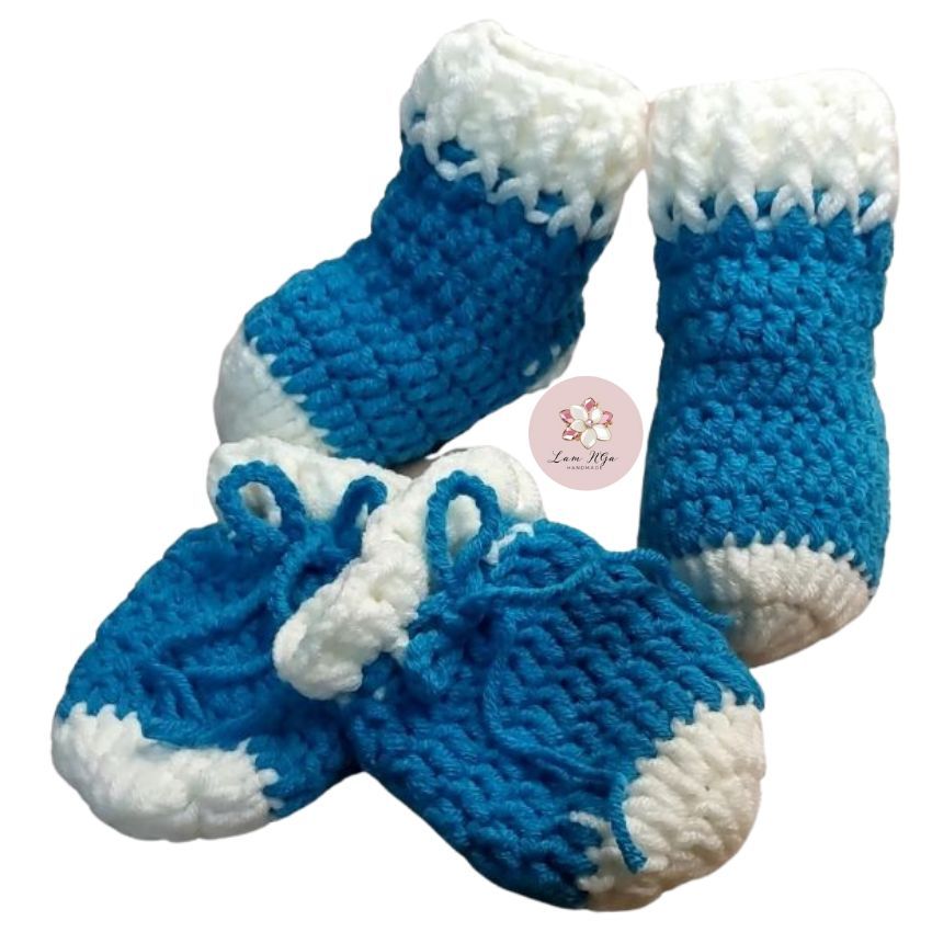 Bao Tay & Vớ Len Milk Cotton Giữ Ấm cho bé 0 - 3 tháng tuổi - Lamngahandmade