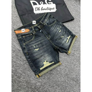 quần short bò nam màu xanh râchs nhẹ hoạ tiết,vải dầy mềm co giã nhẹ,phom chuẩn 1:1 sc quảng châu chất lượng