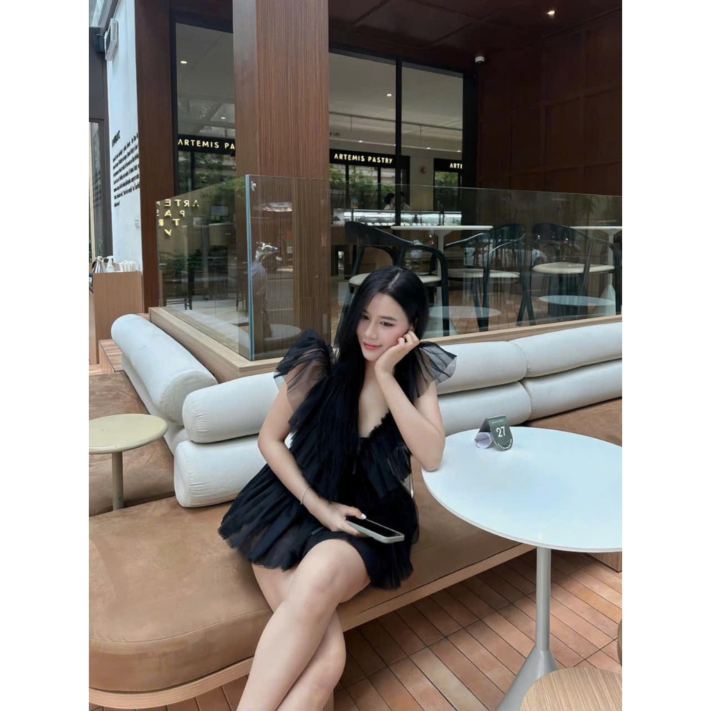 NH CLOTHERS - Đầm váy nữ  tiểu thư quyến rũ áo trễ vai quyến rũ