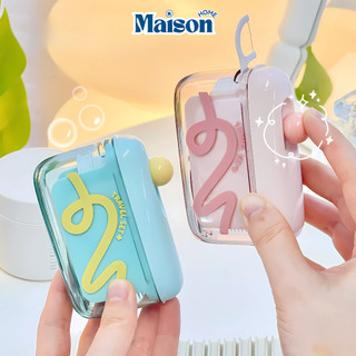 Hộp Đựng Tăm Chỉ Nha Khoa Mini MAISON Có Nút Nhấn Lấy Tăm Dễ Dàng, Bỏ Túi Nhỏ Gọn Chống Nước Bụi Bẩn