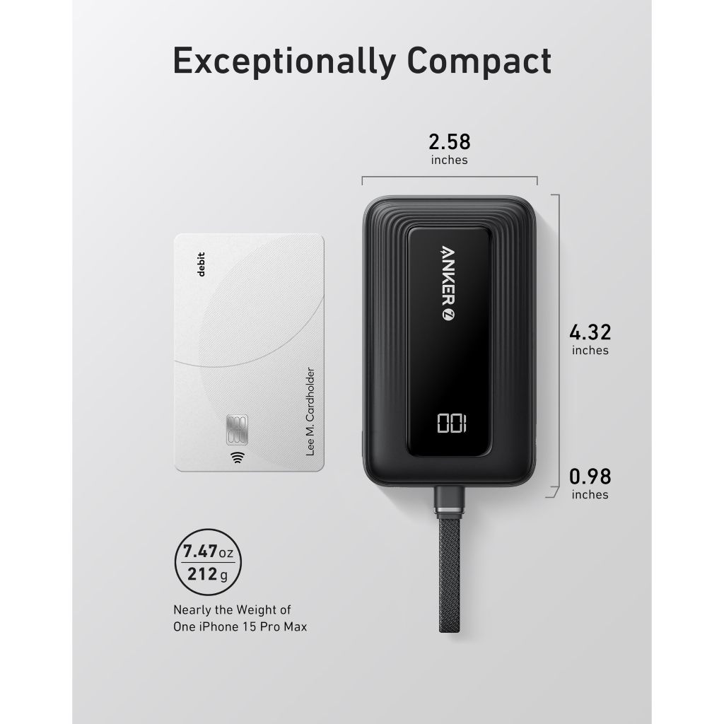 Sạc dự phòng Anker A1688 Pin dự phòng 10.000mAh 30W sạc nhanh USB‑C vào ra pin điện thoại du lịch thiết yếu | BigBuy360 - bigbuy360.vn