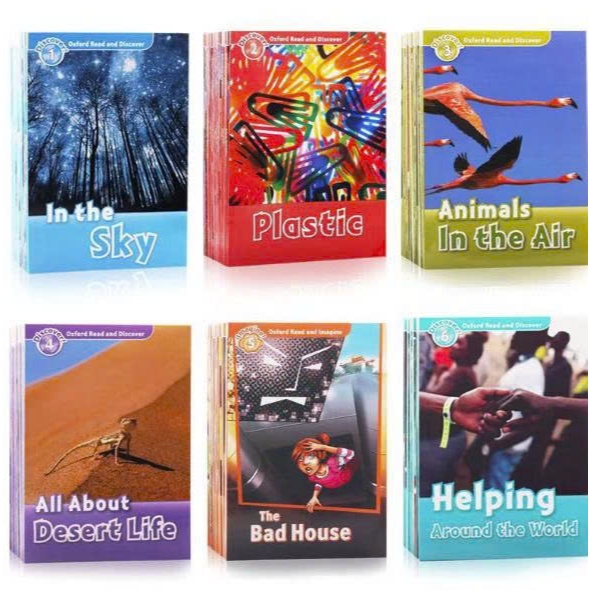 Sách - Oxford read and discover/imagine - Level 1-2-3-4-5-6 (Tặng