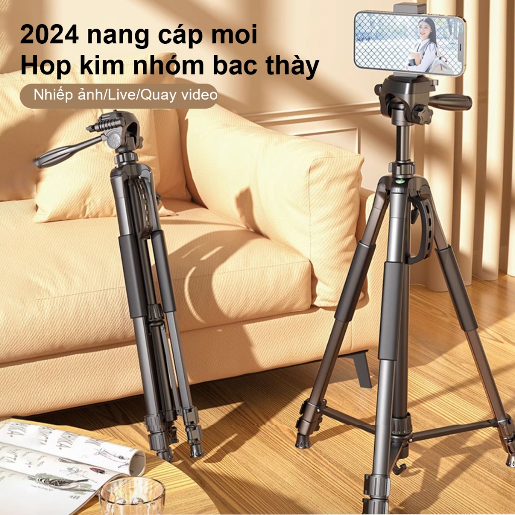 Giá đỡ máy ảnh,Chân Quay Máy Ảnh Điện Thoại Tripod 360° Khung Nhôm Cao ...
