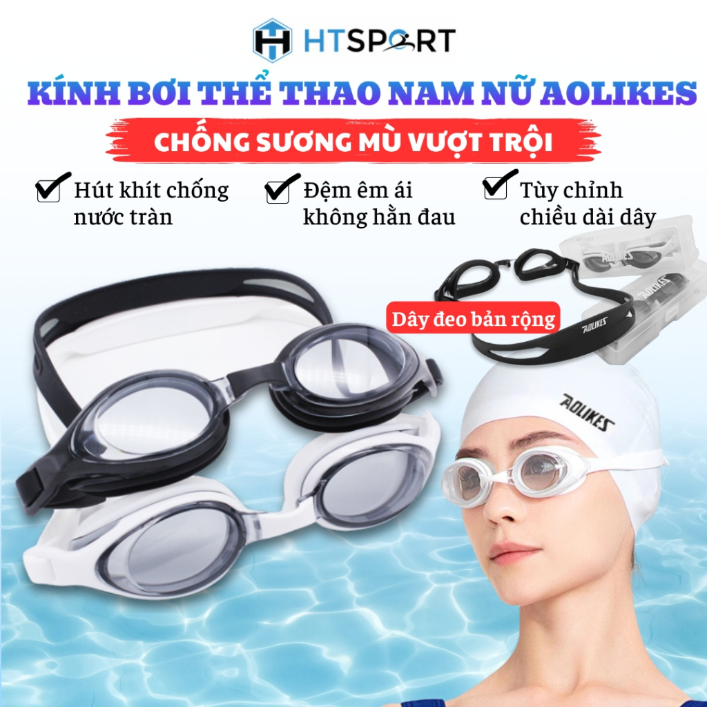 Kính Bơi AL5005 Aolikes Chống Tia UV, Chống Sương Mù, Không Thấm Nước Bảo Vệ Mắt An Tòan Khi Bơi Lội