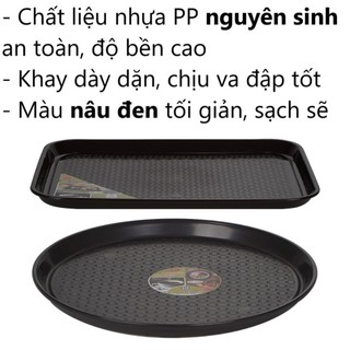 Khay tròn, vuông Hàn Quốc nhựa VIỆT NHẬT - Chống trượt, đựng đồ, phục vụ bưng thức ăn - MS: 5654/ 5655